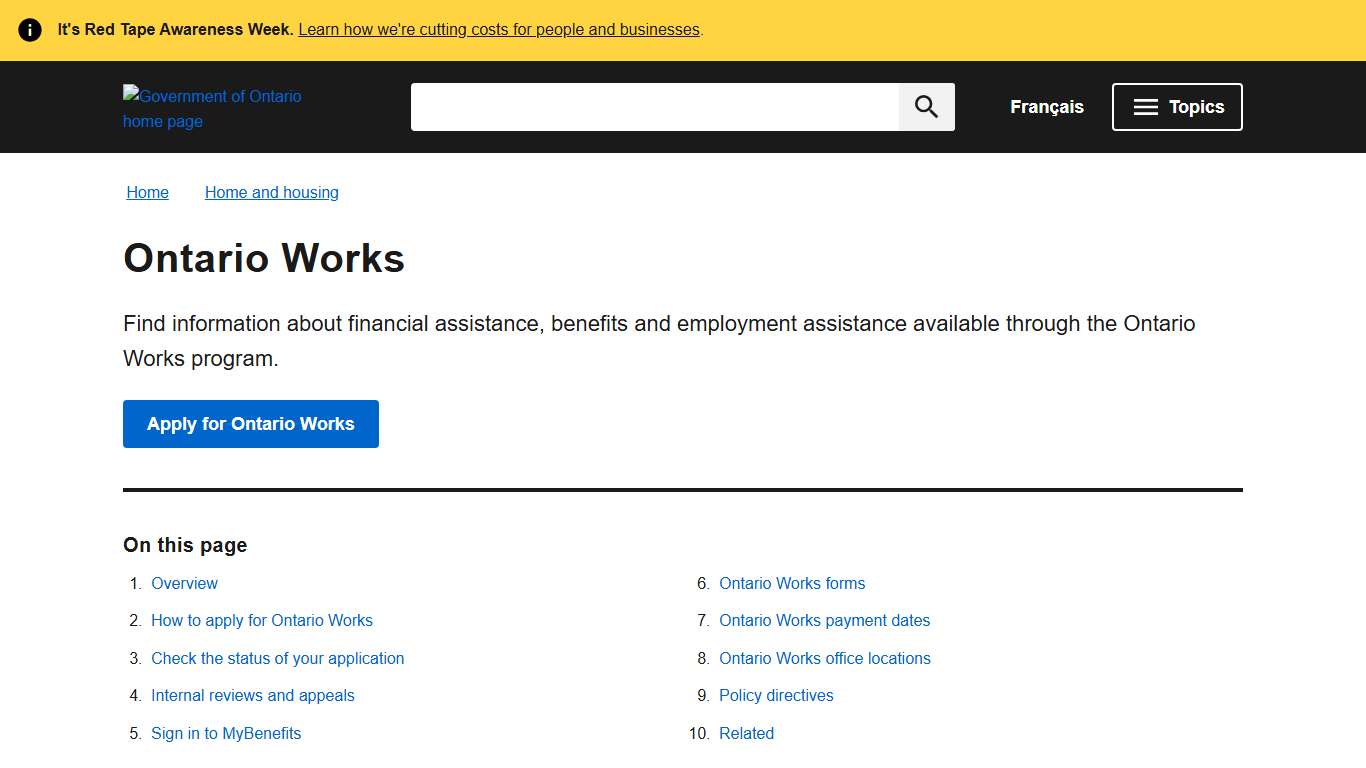 Ontario Works ontario.ca